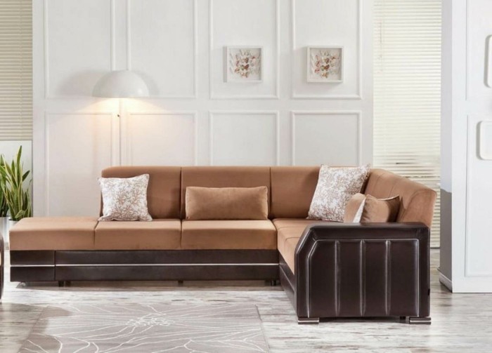 moderne sofas ecksofa schoener bodenbelag pflanzen