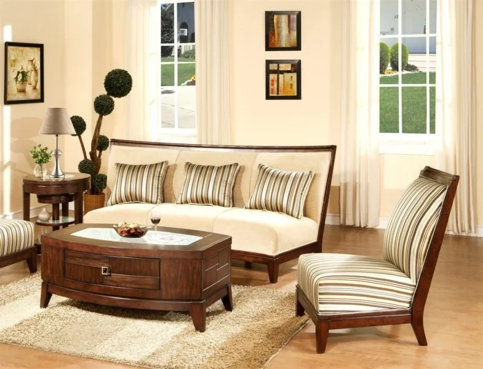 moderne sofas helle wandfarbe deko pflanzen wandbilder