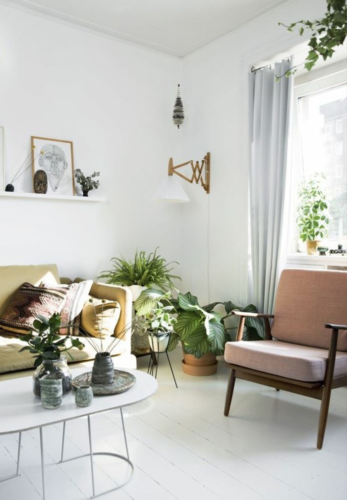 moderne sofas wohnzimmer einrichten ideen pflanzen dekoideen