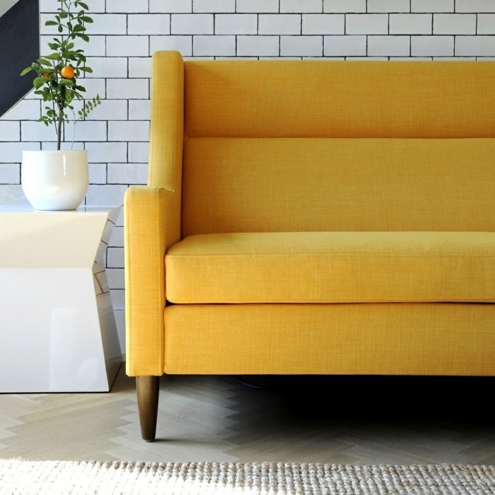 schoene sofas gelb beine wohnideen wohnzimmer