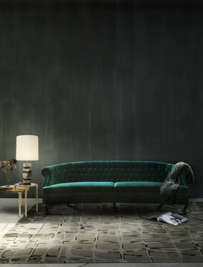 schoene sofas gruenes design eleganter teppich