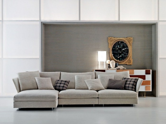 schoene sofas modernes wohnzimmer gestalten dekokissen