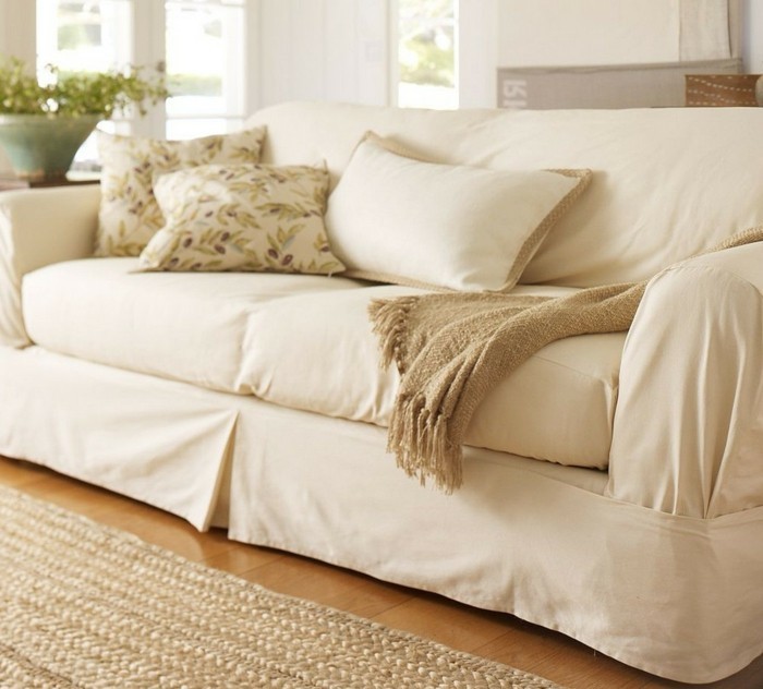 sofa bezug schoene wohnideen wohnzimmer sisalteppich pflanzen