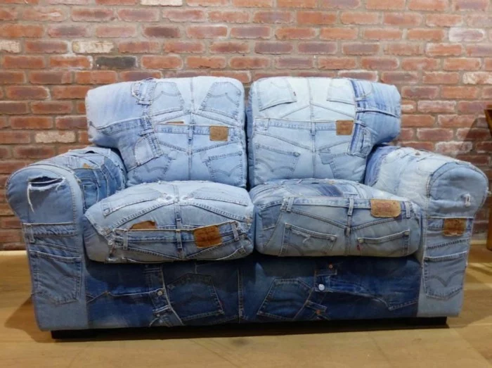 sofabezug tiere schick patchwork rot polster auflagen jeans