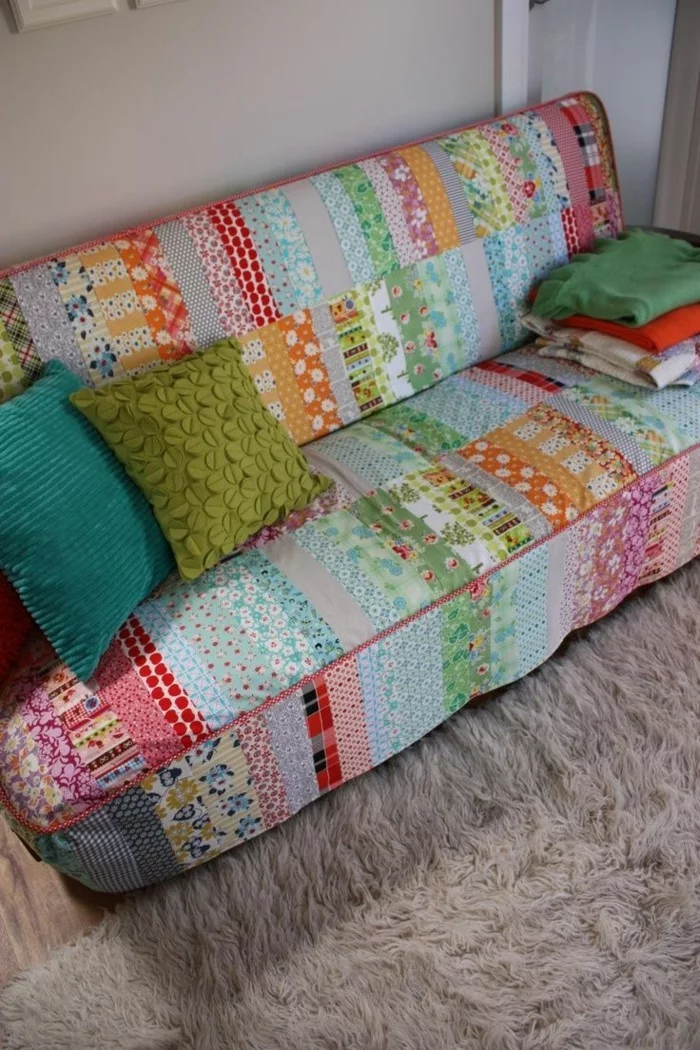 sofabezug tiere schick patchwork