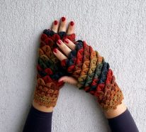 Handschuhe häkeln – Faszinierende Handschuhe für den Winter, die an einen Drachen erinnern