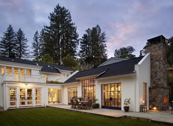 kamine outdoor einfamilienhaus modernes design