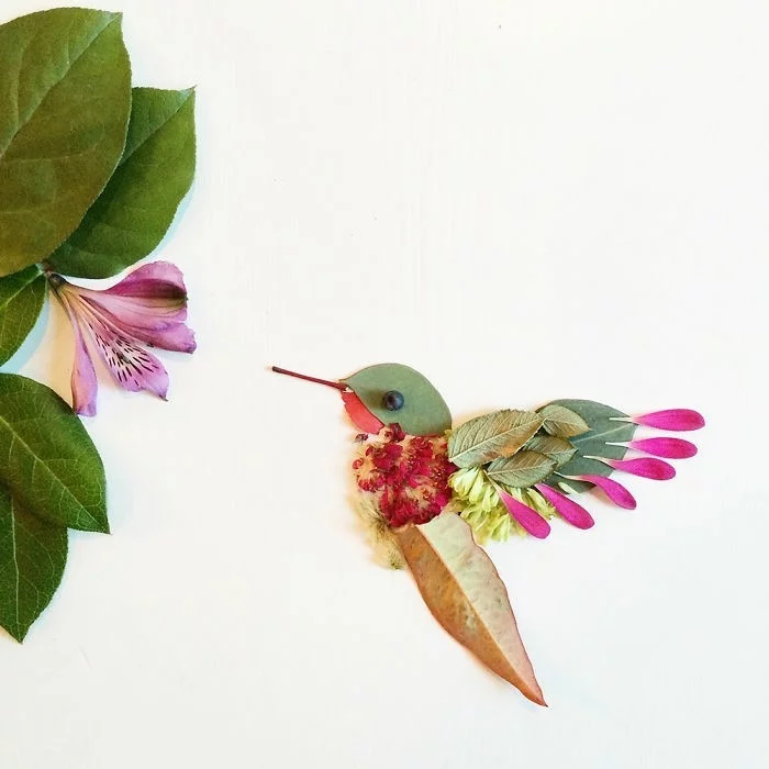 kunstobjekte bridget collins kolibri blumen