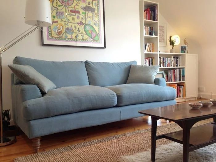 moderne sofas sofastoff viskose hellblau wohnideen wohnzimmer
