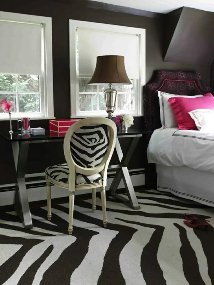 hochwertige inneneinrichtung schlafzimmer einrichten ideen zebra muster