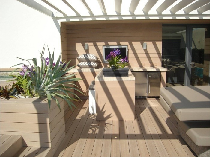 terassendielen resysta tropenholz balkongestaltung terrassenmöbel
