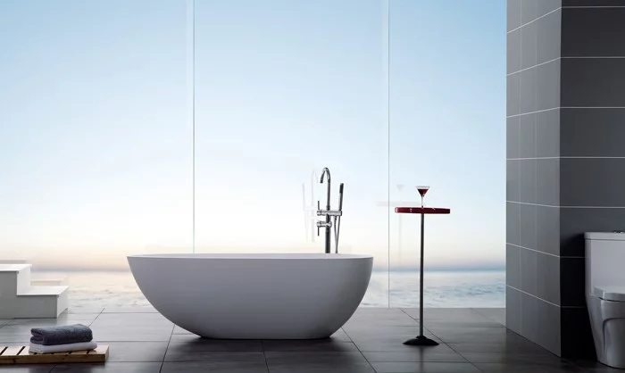 freistehende badewanne badezimmer ideen 15