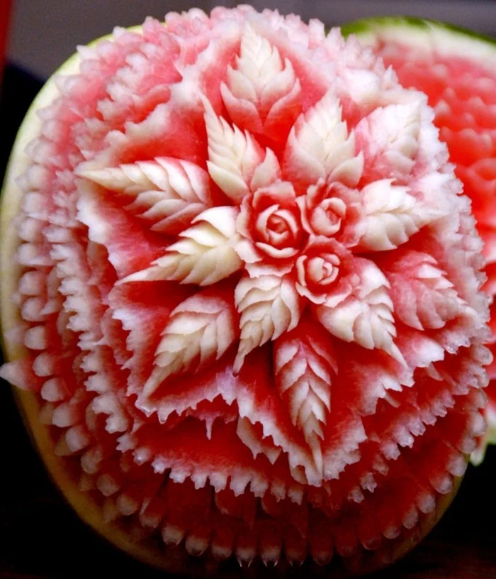 obst schnitzen wassermelone dekorativ diy