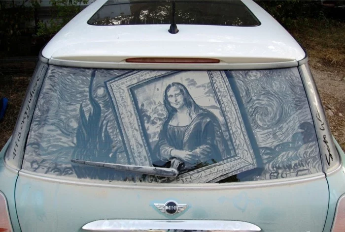 schmutzige autos kunst street art