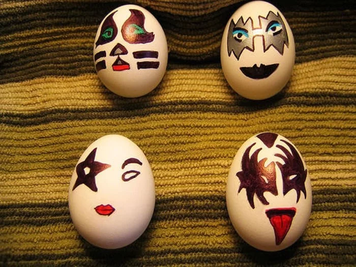 Eier Gesichter malen kreativ wettbewerb die ostereier gestalten kiss