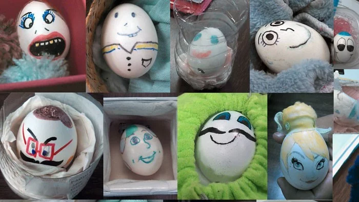 Eier Gesichter malen kreativ wettbewerb ostereiere gestalten sta wars figuren geegs