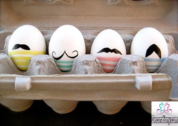Eier Gesichter malen ostereier gestalten eier mit gesichter malen osterdeko selber machen moustache