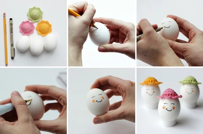 Eier Gesichter malen ostereier gestalten eier mit gesichter malen osterdeko selber machen