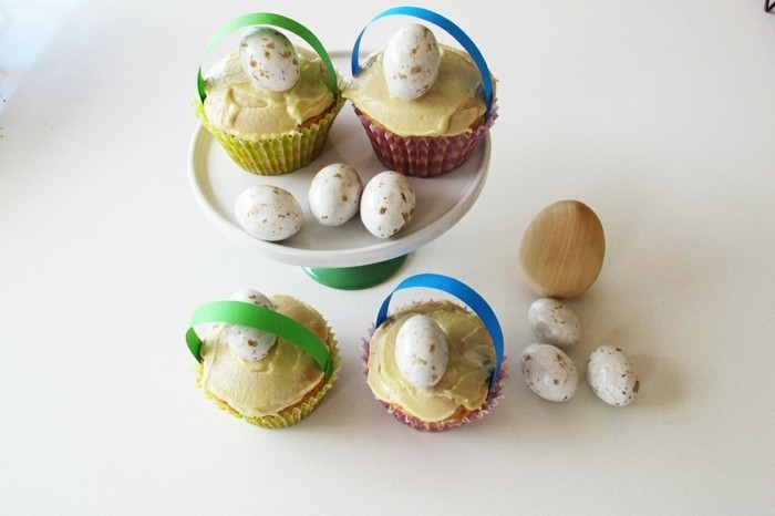 cupcakes selber backen zu ostern mit wachteleiern