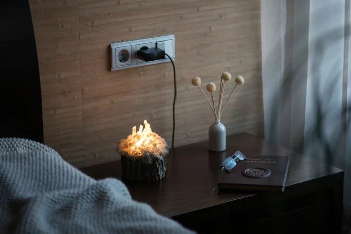 designer lampen tischleuchte im schlafzimmer mit kristallen