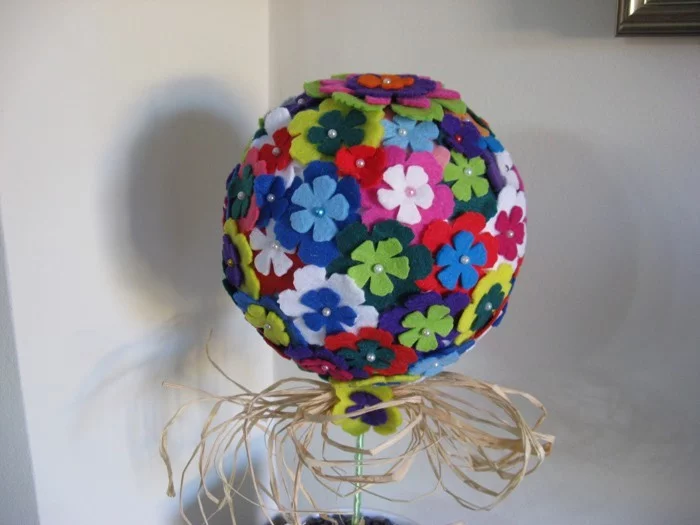 diy deko ideen aus stoff deko stoff dekorrieren mit filz stoff ideen deko ball