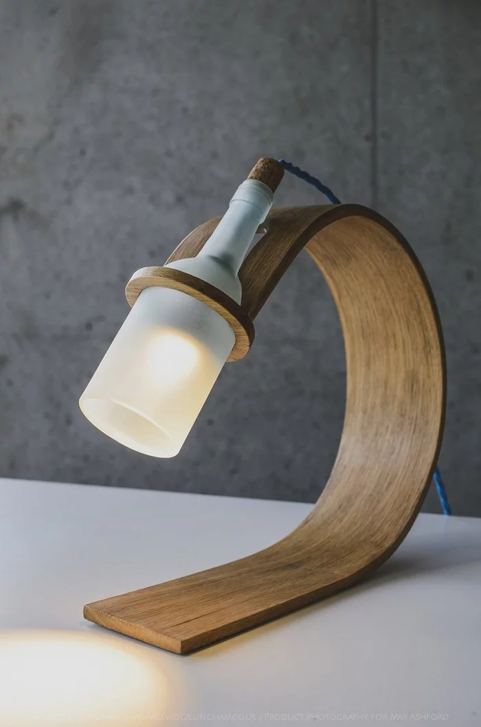 holzlampe desogner lampe lampen design design lampen wandlampe blumig flasche