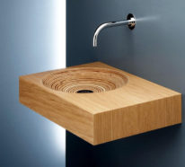 Anders denken- 29 Badezimmer Ideen mit Holzwaschbecken