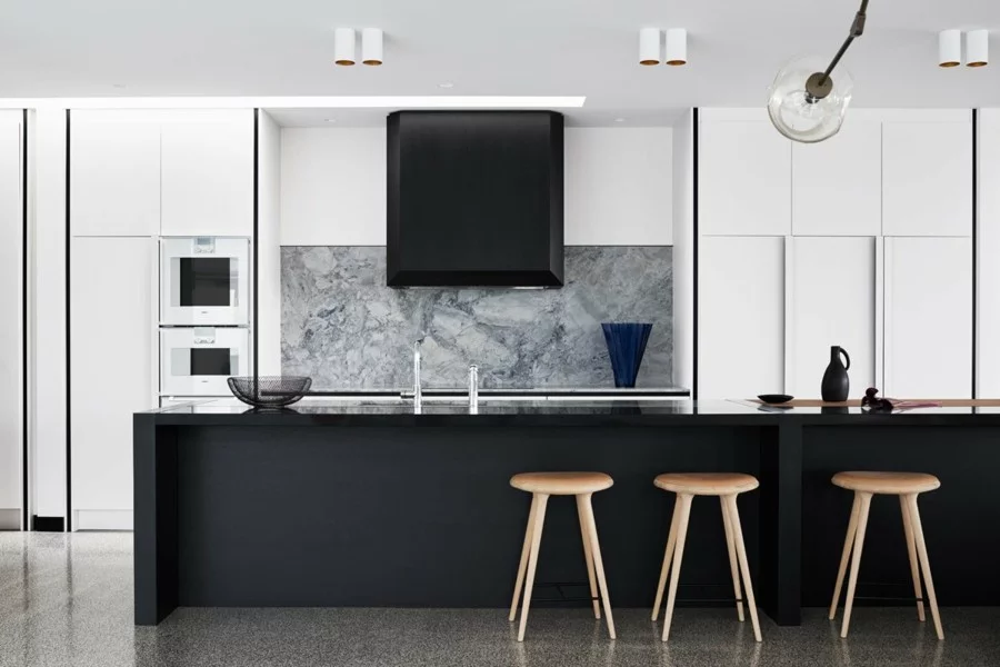 küche modern einrichten marmor küchenrückwand
