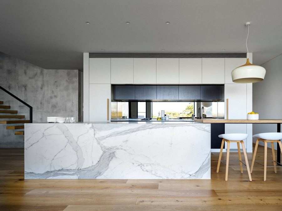 marmor kücheninsel luxuseinrichtung