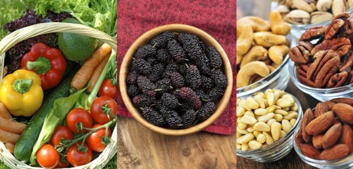 vegan abnehmen früchte gemüse nüsse gesund essen