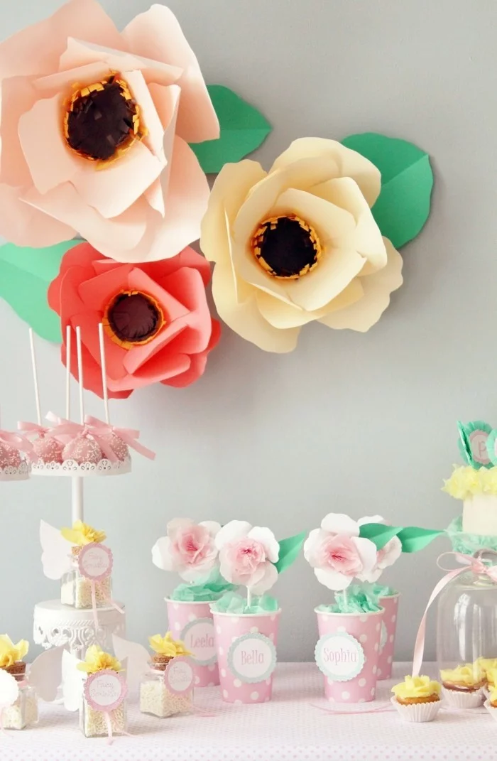 DIY Blumen aus Papier für die Partydeko