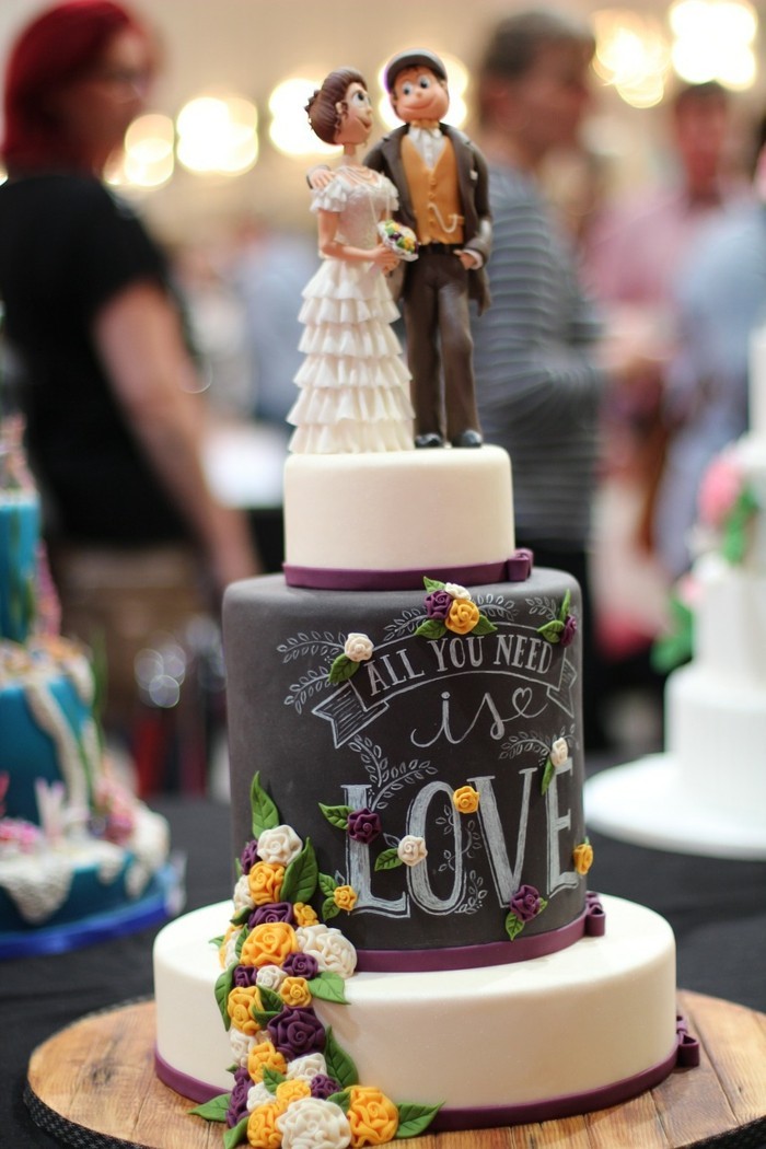 all you need is love wedding cake