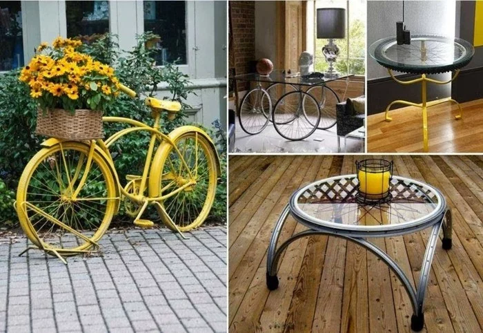 günstige Gartenideen - Upcycling Gartendeko und Möbel aus alten Fahrrädern 