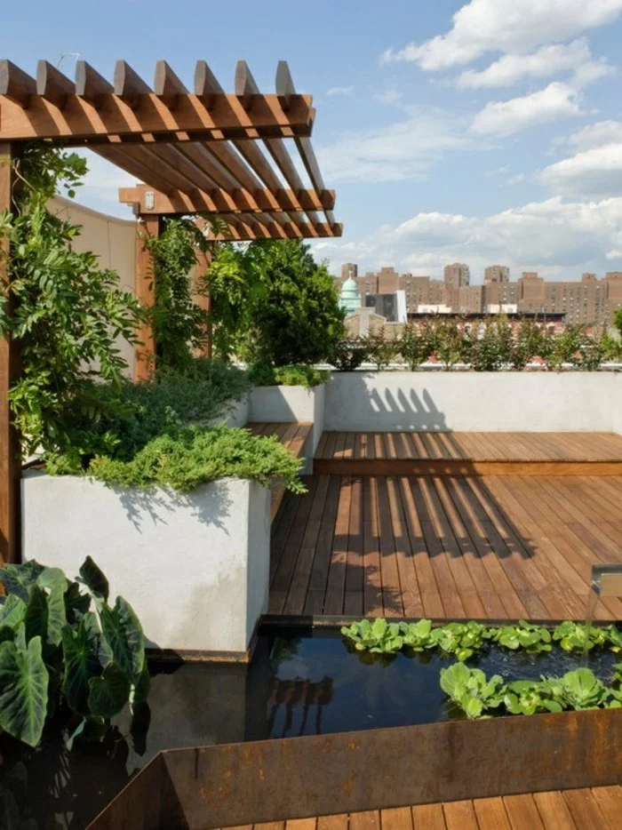 terrassengestaltung frische terrasse auf dem dach gestalten