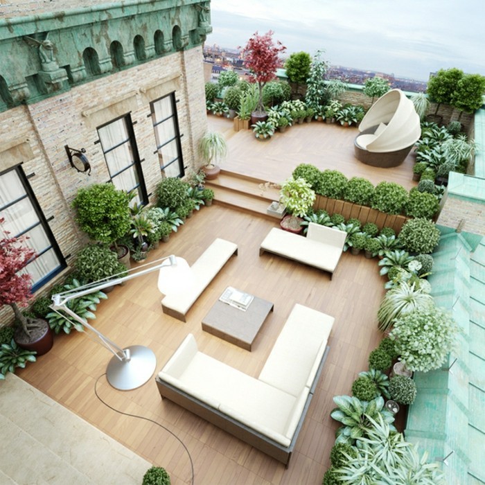 terrassengestaltung moderne einrichtung und schöne dekoration