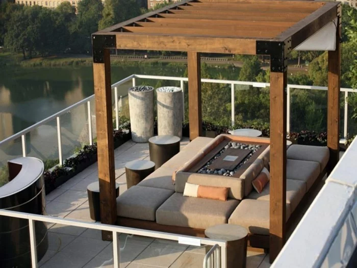 terrassengestaltung moderne terrasse mit stilvoller sitzecke