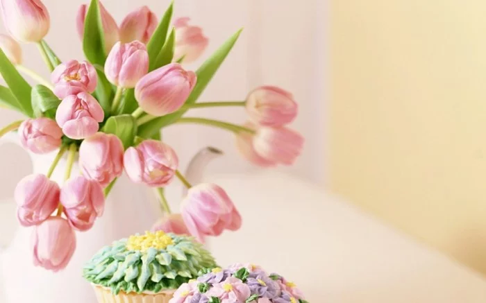 tulpen in zartem rosa schnittblumen frisch halten