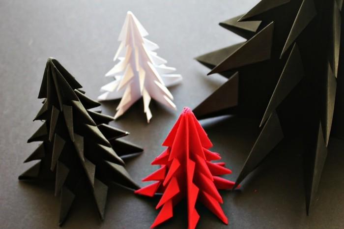 basteln mit papier origami für weihnachten basteln