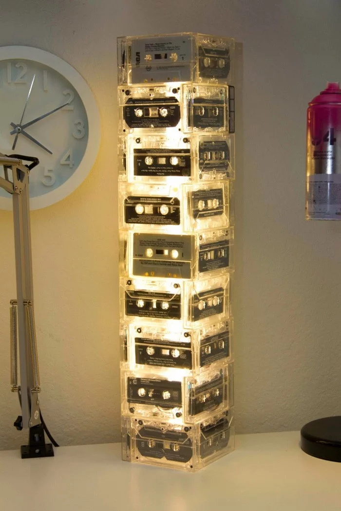 diy lampenschirm upcycling ideen kreativ gestalten tapes