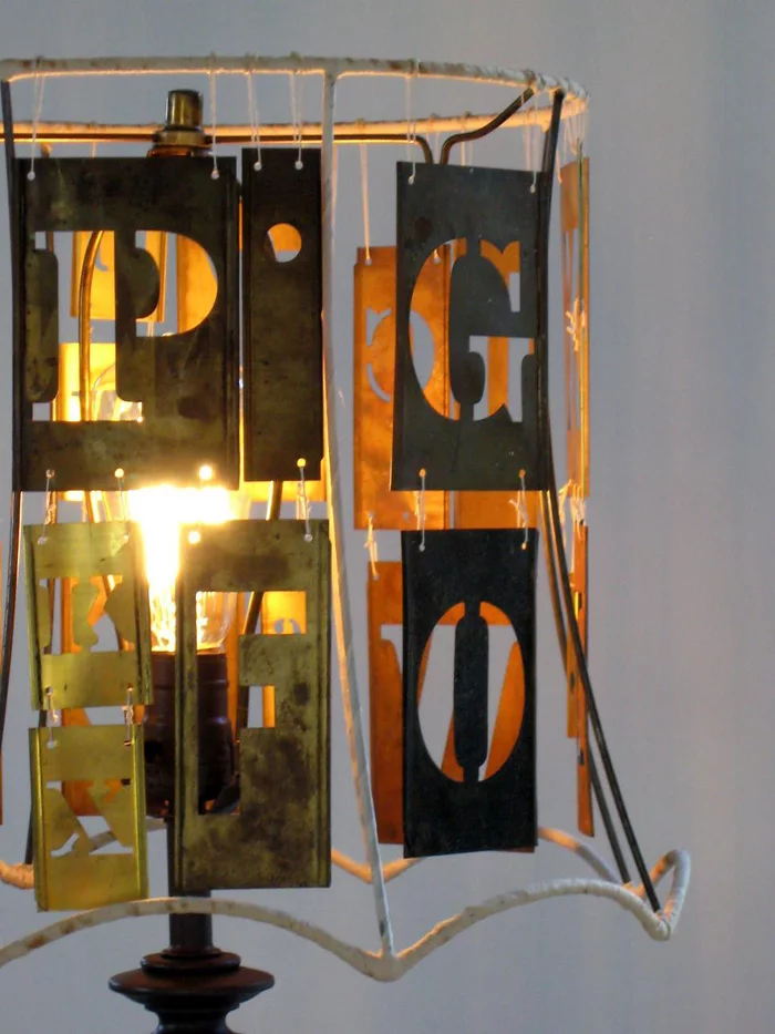 diy lampenschirm upcycling ideen typographie