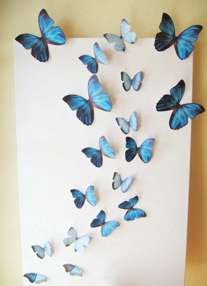 Schmetterlinge aus Papier für die Wand