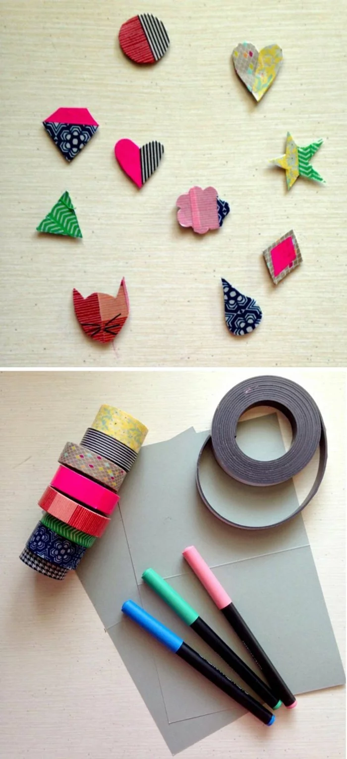magneten basteln aus washi tape