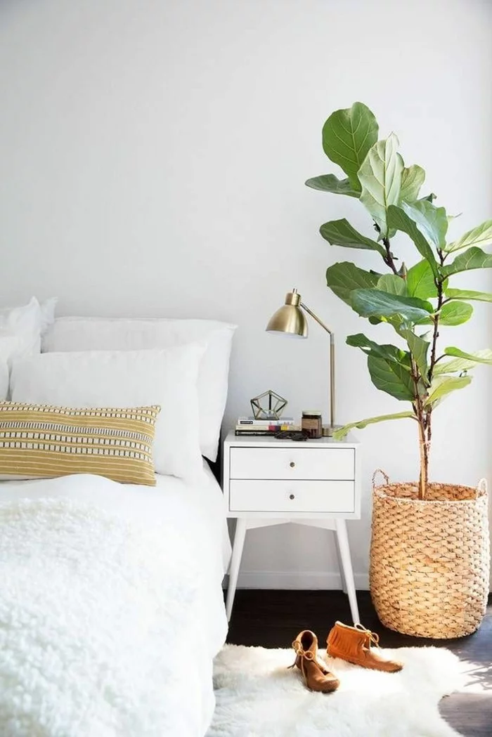 modernes wohnen minimalistisches schlafzimmer nit gemütlicher ausstrahlung