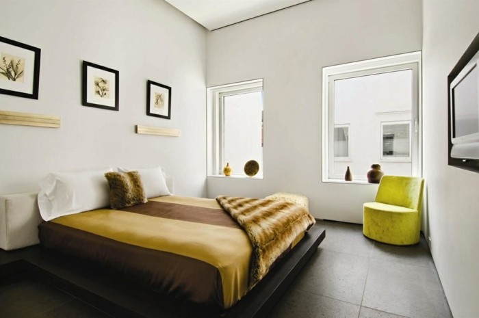 modernes wohnen wohnideen schlafzimmer mit grünen akzenten