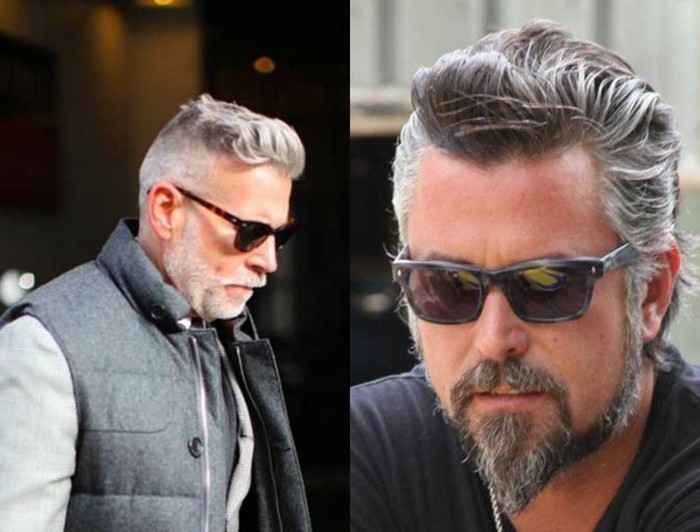 Männer haarschnitt graue haare