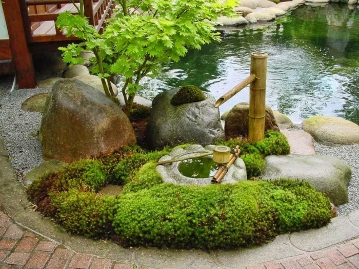steingarten anlegen japanischer garten mit steinen und pflanzen