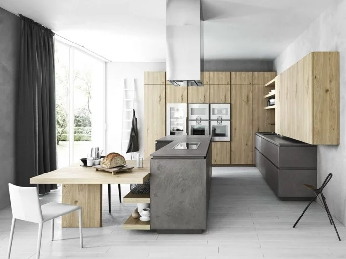 wohnideen küche minimalistische küche mit einzelnen modulen
