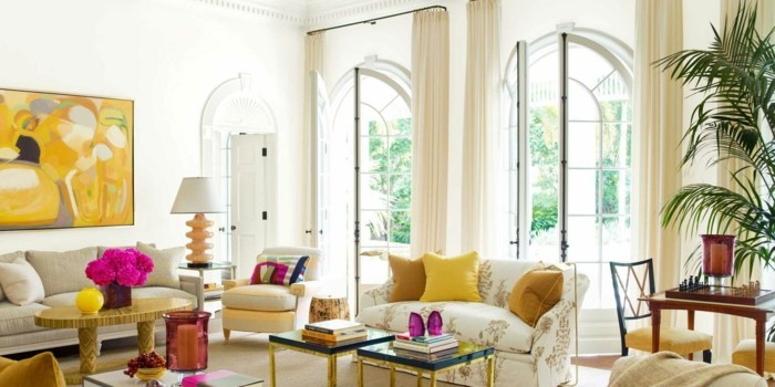 42 sommerliche Beispiele für Gelbtöne und Akzente in der Raumgestaltung