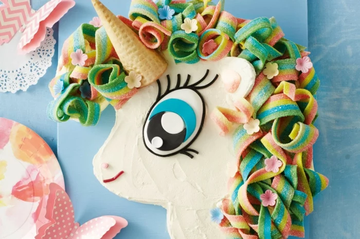 idee einhorn torte kindergeburtstag feiern