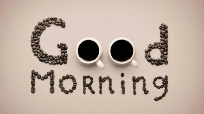 kaffeetrinker kaffeetassen kaffeebohnen good morning